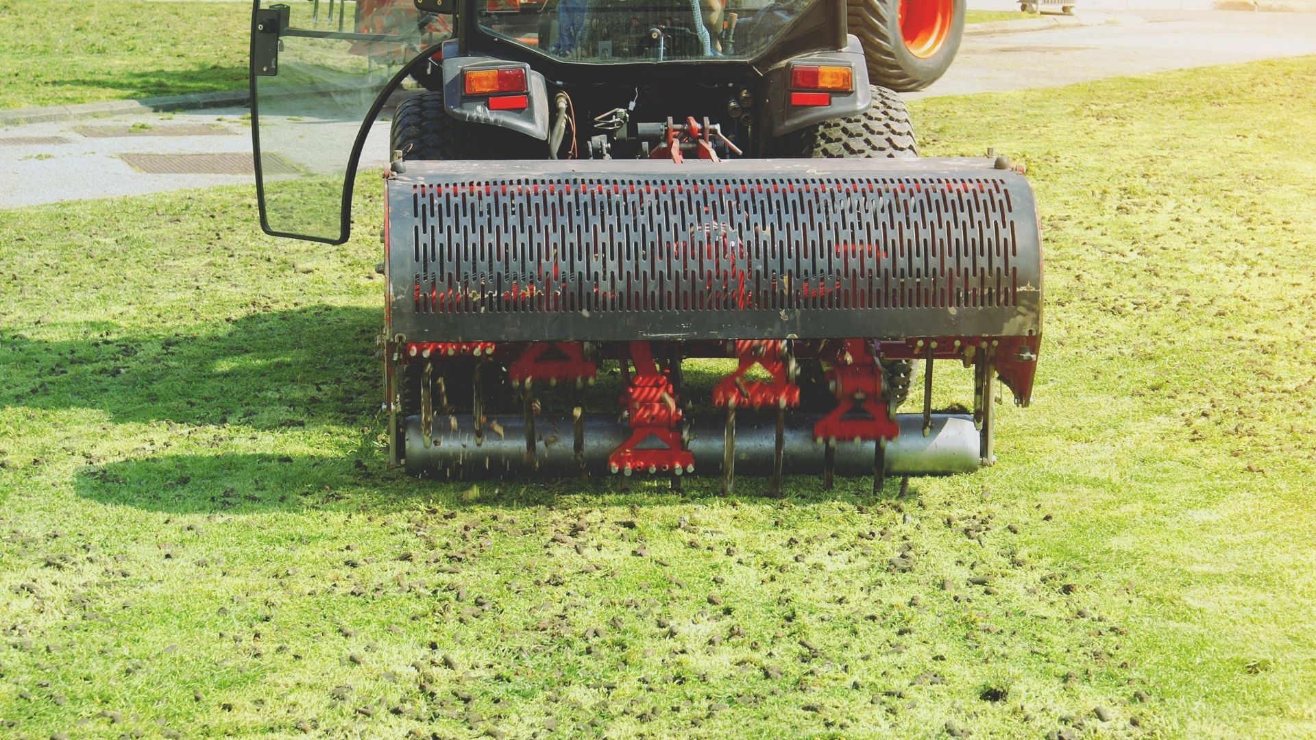 Lawn aeration equipment for turf care in Houston TX by Leatherwood Lawn Specialists